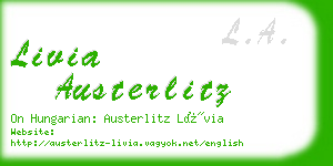livia austerlitz business card